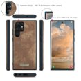 thumbnail image 6 of For Samsung Galaxy S22 Ultra Wallet Case,Multi-Functional Retro Leather Purse Flip Cover Zipper Wallet Case with Removable Card Slots Pocket & Detachable Wrist Strap Magnetic Phone Case, Darkbrown, 6 of 10