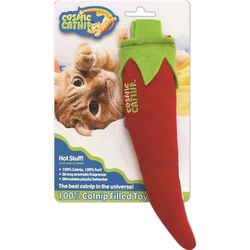 OurPets 100-Percent Catnip Filled Chili Pepper Cat Toy Hot Stuff Cosmic Cat