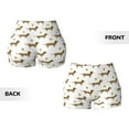 thumbnail image 5 of Lsque Dachshund Going To Play Tennis Pattern High Waisted Biker Shorts for Women-Tummy Control Fitness Athletic Workout Running Yoga Gym Shorts,Moisture-Wicking-X-Large, 5 of 9
