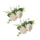 thumbnail image 5 of Inteprter 2 uds decoración de pastel de bodas rosa verde hojas planta fiesta doble flores dobles 2Conjunto, 5 of 6