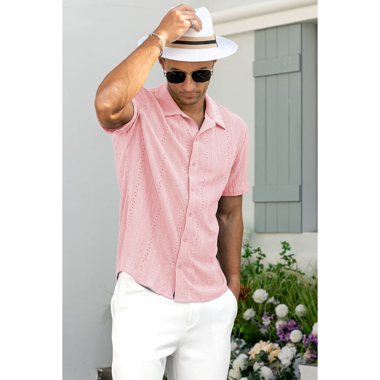 Iceglad Men's Hollow Out Casual Shirt photo 5