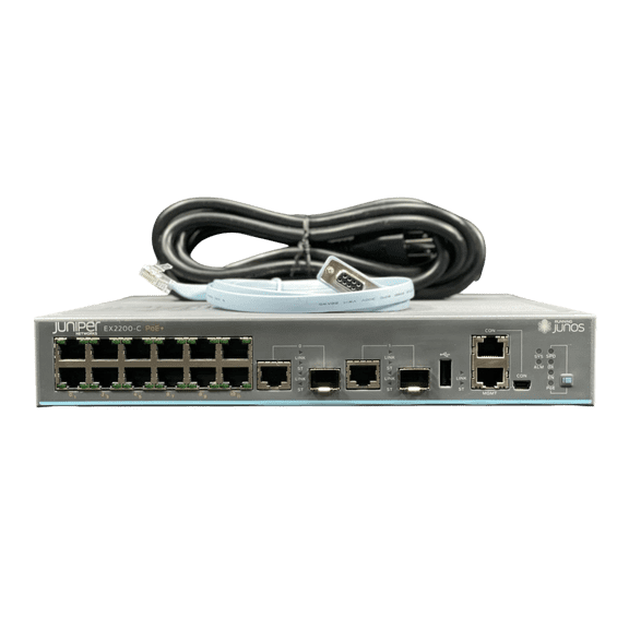 Restored Juniper EX2200-C-12P-2G 12 Port PoE+ Compact Managed Switch (Refurbished)