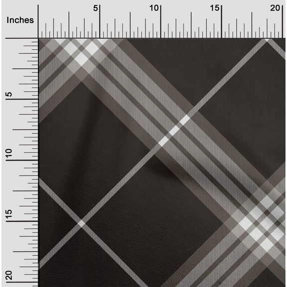 oneOone Cotton Poplin Fabric Tartan Check Print Fabric By Yard 42 Inch Wide