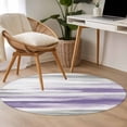 thumbnail image 5 of Purple Grey Ombre Round Rugs 3ft, Abstract Art Oil Painting Modern Non Slip Washable Rug Runner, Low Pile Indoor Floor Carpet Mat Bathroom Rugs for Living Room, Bedroom, Kids Room, 5 of 9