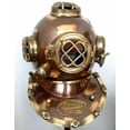 thumbnail image 2 of Brown Antique Scuba Diving Helmet | US Navy Mark V Divers Helmet | Marine Diving Helmet Dive | Underwater Helmet | Replica Gift, 2 of 5