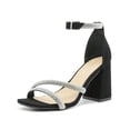 thumbnail image 3 of Tacon Abierto Para Mujer Con Brillos Graduacion Fiesta Negro negro 24, 3 of 7