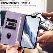Case for MOTO E22i 4G Wallet Phone Cover with Wrist Strap, Card Slots and Cash Pocket, PU Leather Magnetic Closure and Anti-Drop Stand Flip Protective Shockproof Case