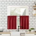 thumbnail image 2 of Namzi Half Window Curtains for Kitchen, 1 slice red Curtains & Valances, 137*91cm Light Filtering Rod Pocket Curtains for Small Windows, Easy to Install Polyester Curtain, 2 of 5