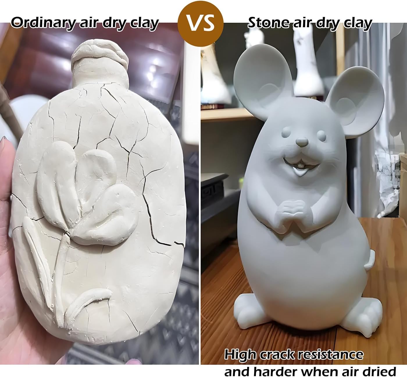 Air-Dry Clay Modelling, 2.2 pounds Ideal for Beginners and Advanced Sculptors All-Purpose Modeling Clay (Gray)