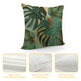 thumbnail image 4 of COMIO Teal Green Leaf Lumbar Pillow Covers Summer Tropical Monstera Leaves Plant Decorative Pillow Cases Botanical Throw Pillows Modern Home Decor For Sofa Couch Outdoor White, 4 of 5