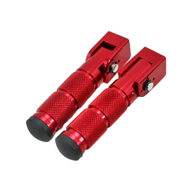 ZheElen 2pcs en Alliage d'Aluminium ATV Repose-Pieds Conquérir Chaque Aventure Durable Pliable Rouge + 2pcs