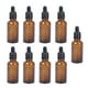 thumbnail image 2 of FELTECHELECTR Paquete de 9 botellas ámbar vacías rellenables de 30 ml con gotero y accesorios para mezclas caseras, aceites esenciales, perfumes, aromaterapia., 2 of 7