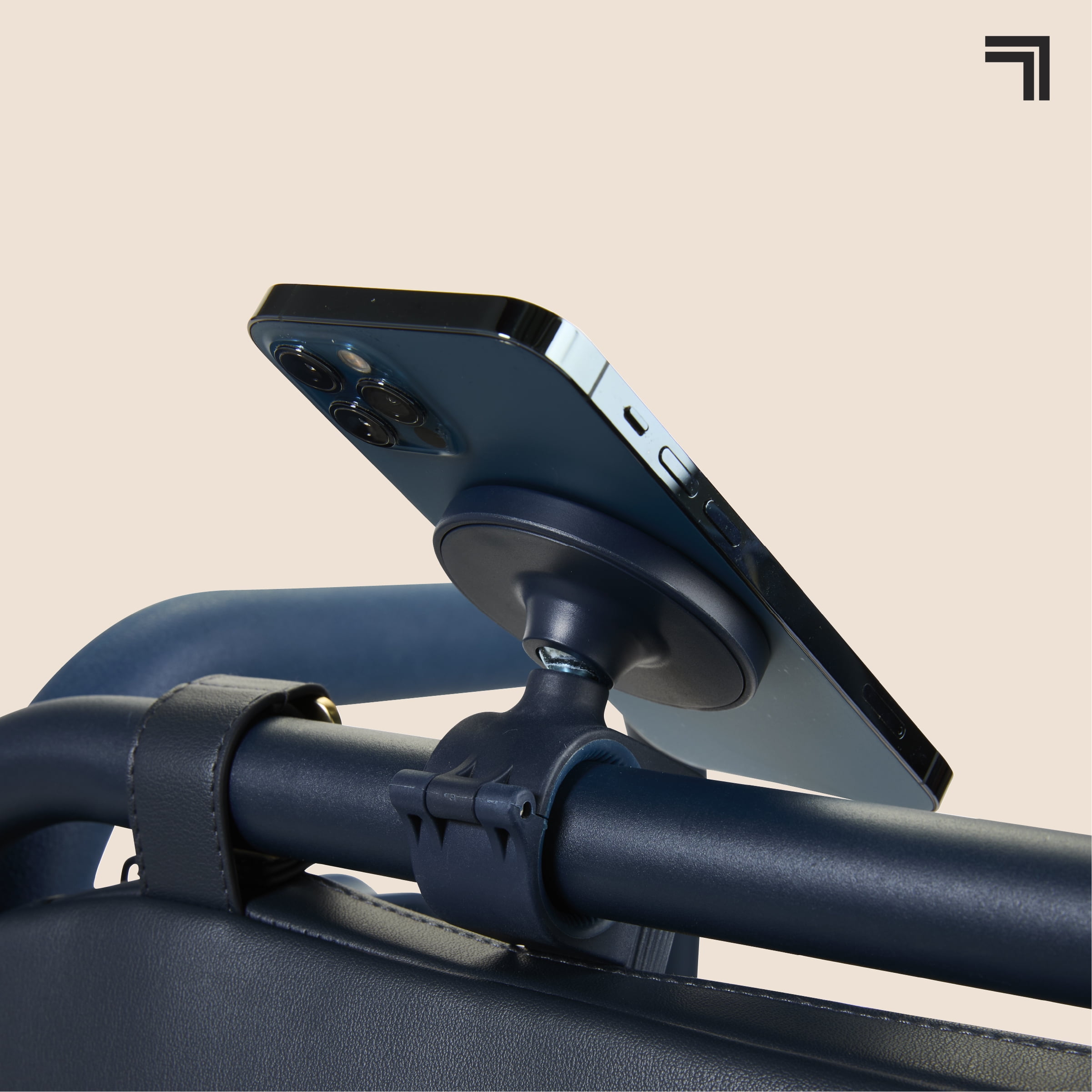 (2 pack) Sharper Image Aluminum Mobility Phone Mount for Wheelchair and Walker with Universal Magnetic Holder, No Installation Required