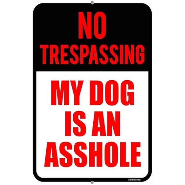 Placa Metal Vintage Cuidado Con Mi Perro Pintura Hierro Rectangular 30x40cm