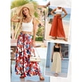 thumbnail image 4 of Airmenty Women Casual Wide Leg Pants High Waist Pants Long Palazzo Pants Lounge Beach Trousers with Pocket Green 1-Pack, 4 of 6