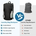 thumbnail image 5 of TSV 120L Laundry Backpack, Heavy Duty Large Travel Laundry Bags with Shoulder Straps and 2 Mesh Pockets for College Dorm, Laundromat, Black, 5 of 7