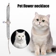 thumbnail image 6 of Guiexla Chic Pet Collar with Faux Pearl Flower Pendant Double Layer Necklace for Cats Dogs Fashionable Adjustable Elegant Accessories for Holiday Parties, 6 of 7