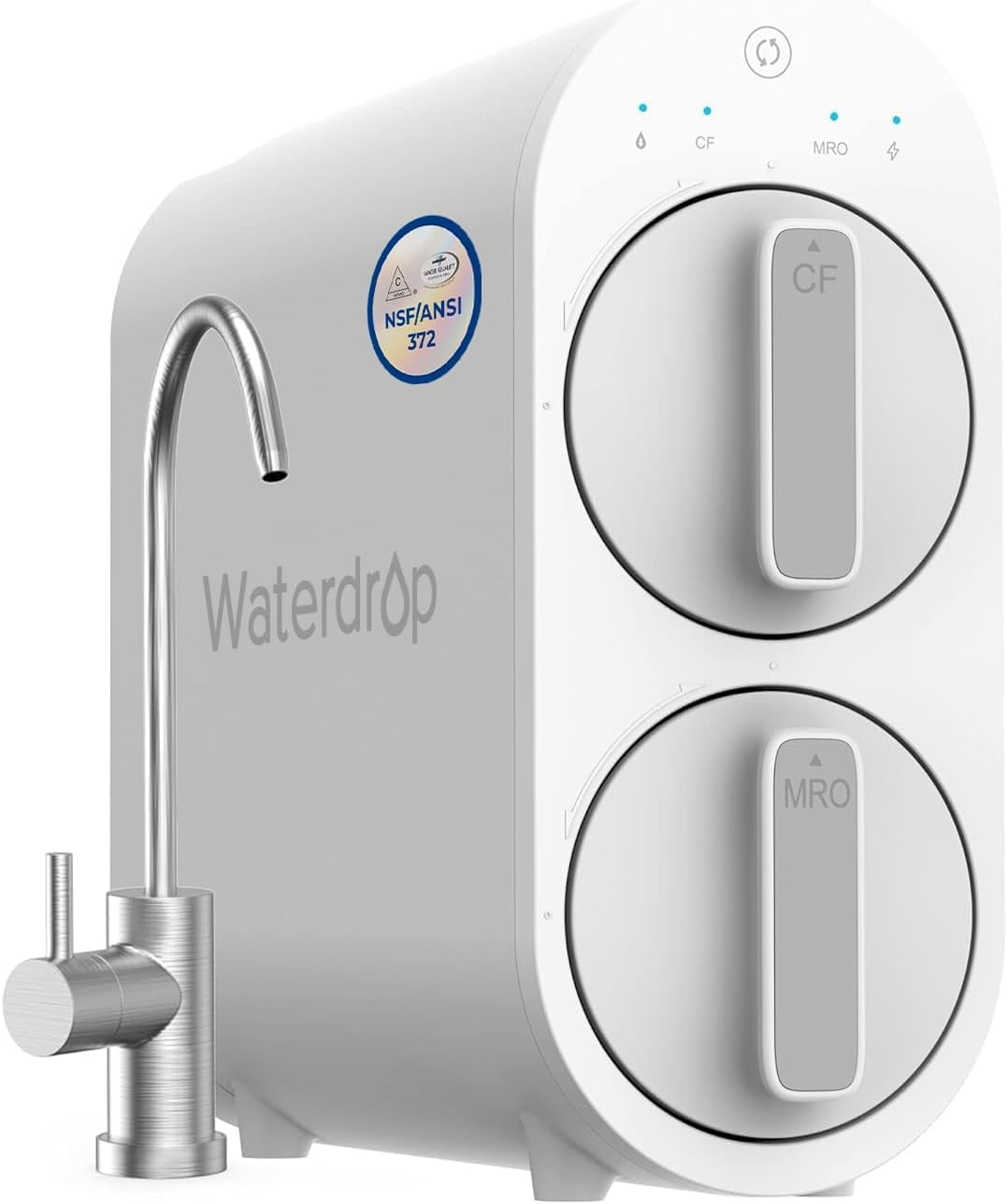 Restored Waterdrop G2 Reverse Osmosis System, 7 Stage Tankless RO Water Filter System, Under Sink Water Filtration System, 400 GPD, 1:1 Pure to Drain, Reduces TDS, FCC Listed, USA Tech, WD-G2-W (Refurbished)
