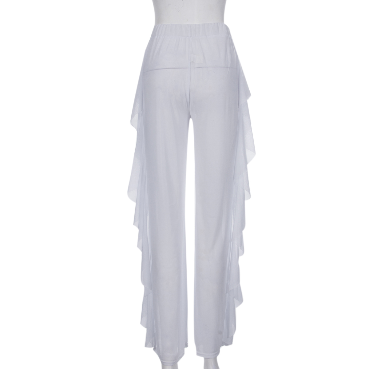 ladies white flared trousers