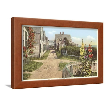 Saltbox Wood - Saltbox Houses, Siasconset, Nantucket, Massachusetts Framed Print Wall Art