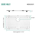 thumbnail image 3 of Sink Protector and Kitchen Sink Bottom Grid NDG3321, 304 Premium Stainless Steel, dim 29 11/16" x 15 11/16", 3 of 6