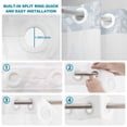 thumbnail image 4 of No Hook Shower Curtain, Light Blue Botanical Shower Curtains for Bathroom with See Through Top Window, Pastoral Elegant Spring Floral Waterproof & Washable Bath Curtain 60"x72", 4 of 9
