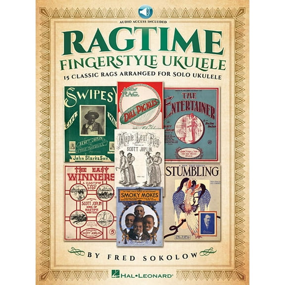 Ragtime Fingerstyle Ukulele: 15 Classic Rags Arranged for Solo Ukulele (Bk/Online Audio), (Paperback)