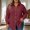 Wine, variant on Luvrsol Womens Tunic Tops Plus Size Long Sleeve Button Down Shirt with Classic Collar and Functional Pockets Tunic Shirts for Women, L-4XL