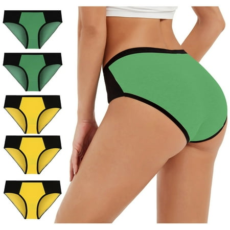 

Bowake Women Solid Color Patchwork Briefs Panties Underwear Knickers Bikini Underpants