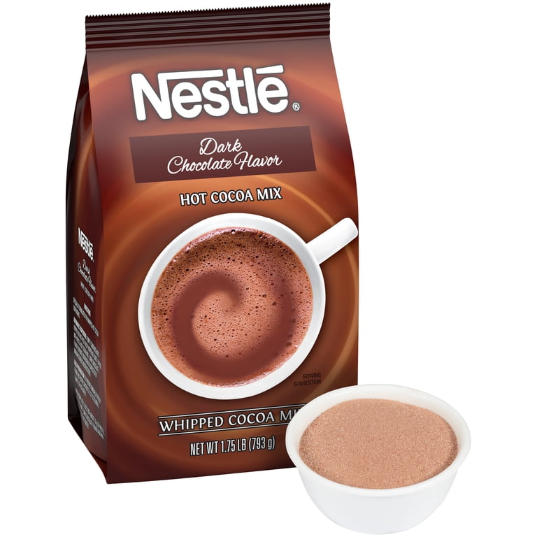 NESTLE Dark Chocolate Whipped Hot Cocoa Mix, Rich Powdered Milk