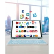 Tablet 2 in 1 Tablet with Keyboard Including Case Mouse Stylus, 10 inch Tablet Android 14 Tablets PC, 10.1 HD Tab 6000mah Battery 32GB+1024GB Expandable Tableta Computer