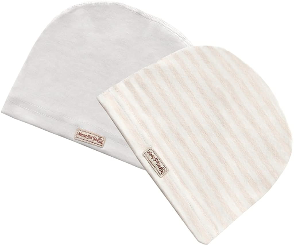 2 Baby Hats Boy Girl White One Size Soft Touch Hat 100% Cotton Headwear Gift 