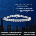 thumbnail image 3 of Gem Stone King 18.00 Cttw Round White Moissanite Tennis Bracelet for Women | 925 Sterling Silver | Round 5MM | 7.25 inch | Fine Jewelry Gifts for Women Mom Wife Her, 3 of 7