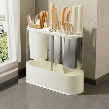 

Finelylove Slot Clear Knife Block Without Knives Kitchen Knife Holder Organizer Stand Durable Knife Dock Rack For Kitchen Cutlery Storage Accessories
