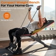 thumbnail image 5 of FASTES Adjustable Weight Bench for Home Gym, 8 Positions Foldable Weight Bench with Resistance Bands 600lbs Home Workout Bench for Home Gym Strength Training, 5 of 8
