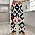 thumbnail image 2 of Gambling Casino Cards Pajamas Leisure Trousers Soft Warm Sleepwear Bottoms Loose Retro Nightwear, 2 of 6