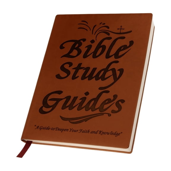 Bible Study Guide, PU Leather Daily Devotional Journal with Scripture Summary Christian Notebook Gift