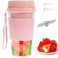 thumbnail image 3 of Portable Blender 300ML Electric Smoothie Blender 2/10 Blades Personal Blender Mini Juicer Cup 1500mAh USB Rechargeable Personal Fruit Mixer Auto-off for Travel Office Gym Kitchen, 3 of 11