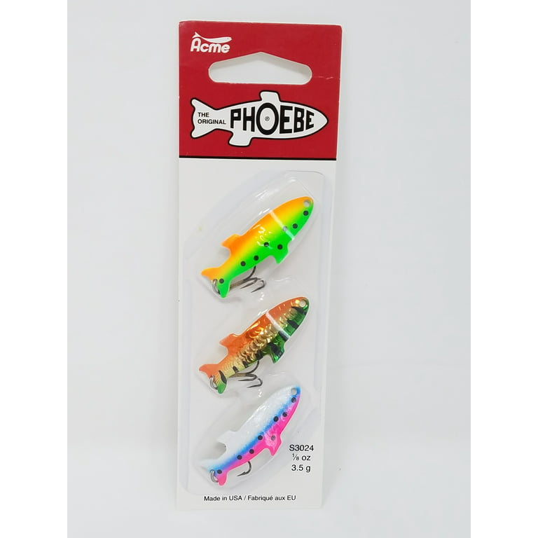  Acme Phoebe Fishing Lure (3-Pack), Silver, 1/8-Ounce : Fishing  Spoons : Sports & Outdoors