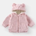 thumbnail image 5 of JUMEYU Jacket for Girls Kids Toddler Girls Fleece Zip-Up Hooded Jacket with Bear Ear Plush Detail 5T 6T (PK1,5-6 Years), 5 of 8