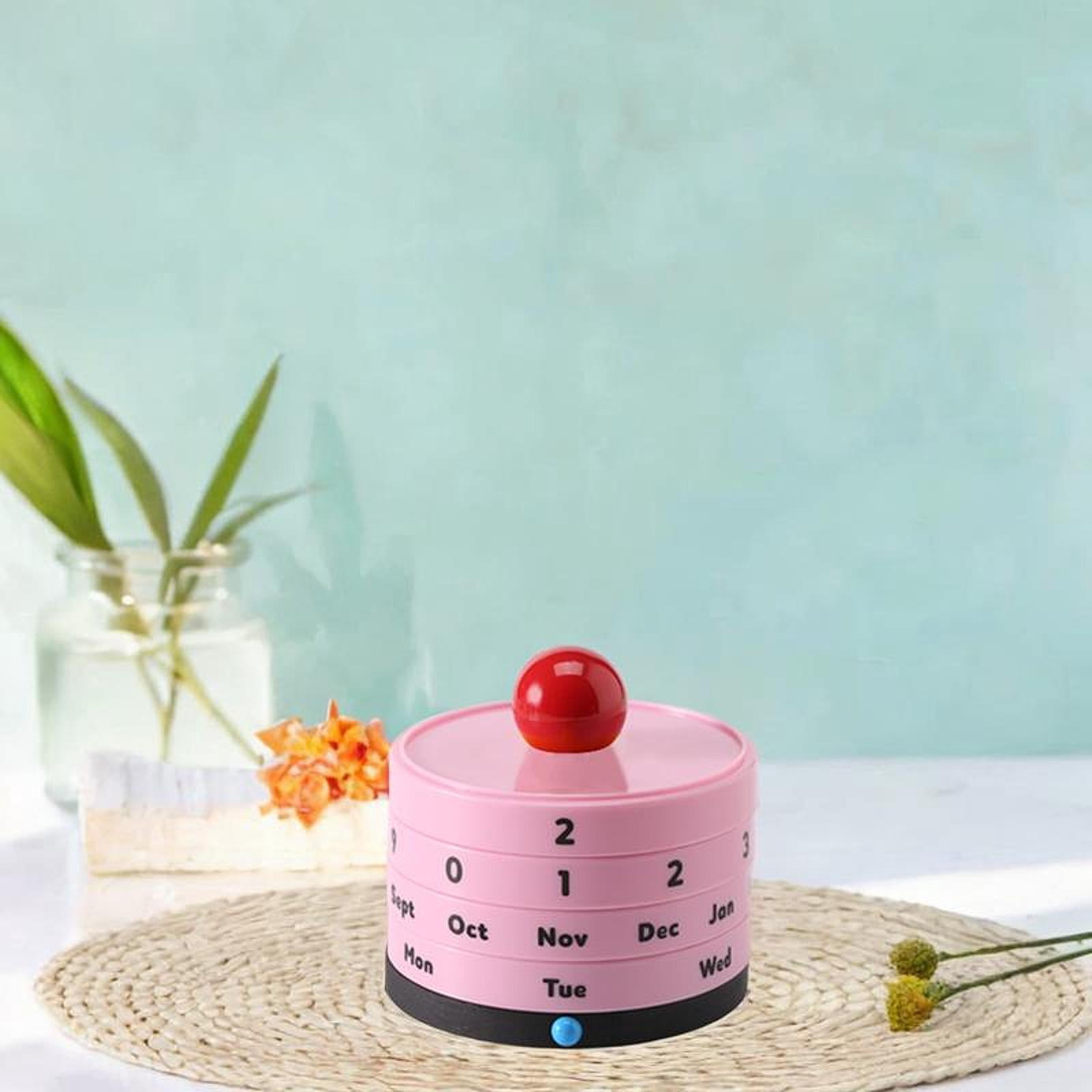 Zxpjkyu Desk Calendar Perpetual Calendar Desktop Accessory Small Cute Decoration Modern pink