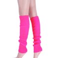 thumbnail image 2 of Prolriy Leg Warmers, Boot Cuffs Warmer Knit Leg Stockings Socks for Women Hot Pink, 2 of 2