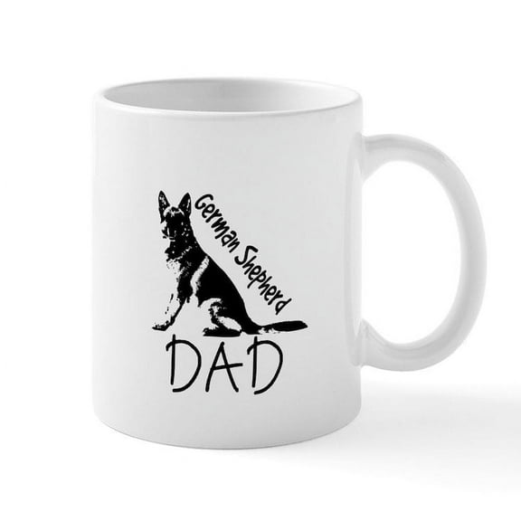 CafePress - German Shepherd Dad Mugs - 11 oz Ceramic Mug - Novelty Coffee Tea Cup