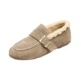 thumbnail image 2 of Willtoo Loafers for Women Fashion Slip On Dress Flat Shoes Round Toe Warm Work Everyday Wear Casual Walking Shoes Non-slip Comfortable Footwear, 2 of 5
