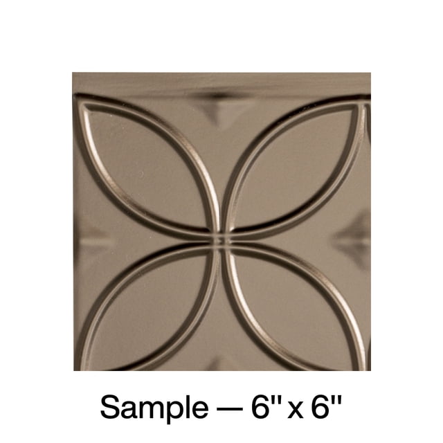 FASÄDE Rings Decorative Vinyl Backsplash Panel in Argent Bronze (6X6 Inch Sample)