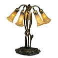 thumbnail image 3 of Meyda Tiffany 16545 Stained Glass / Tiffany Table Lamp From The Lilies Collection - White, 3 of 7