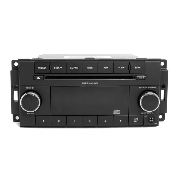 Restored Jeep Grand Cherokee Dodge 2010 AM FM MP3 Radio CD Player w Aux - P05091111AC RES (Refurbished)