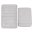 thumbnail image 3 of Truly Soft Memory Foam Grey Polyester 2-Piece 17x24 Mat Set, solid themed, for Men and Women, OEKO-TEX Certified Confidence, 3 of 6