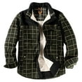 thumbnail image 1 of Men's Winter Jacket Jacket Plaid Plus Velvet Plus Size Winter Windproof And Warm Hooded Pure Cotton, 1 of 9