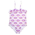 Baby Toddler Girls Lovely Donuts Patterned RuffledTier OnePiece Swimsuit (Donuts, 23 Years